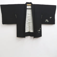 Load image into Gallery viewer, Haori Jacket Vintage(1950-1980) Black Fully Embroidered Peony Silk #10160D4