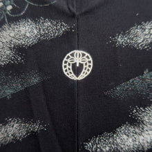 Load image into Gallery viewer, Haori Jacket Vintage(1950-1980) Black Silver Landscape Silk #9757A3