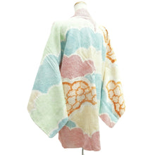 Load image into Gallery viewer, Haori Jacket Vintage(1950-1980) Light Green Light Blue Red Full Shibori Cloud Silk #10807D5