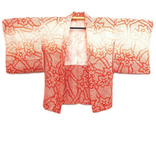 Load image into Gallery viewer, Haori Jacket Reddish Orange Pink Gradation Full Shibori Flower Silk #10716D2