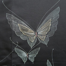 Load image into Gallery viewer, Haori Jacket Vintage(1950-1980) Black Butterfly Silk #9621H5