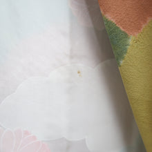 Load image into Gallery viewer, Haori Jacket Salmon Pale Yellow Pale Green Shibori Mountain Silk #10857E3