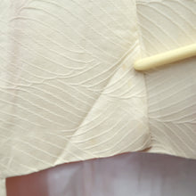 Load image into Gallery viewer, Furisode Vintage(1950-1980) Pale Yellow Butterfly Plum blossom Peony Silk #10565B4