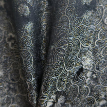 Load image into Gallery viewer, Haori Jacket Vintage(1950-1980) Black Silver Gold Chrysanthemum Plum blossom Silk #10099D2