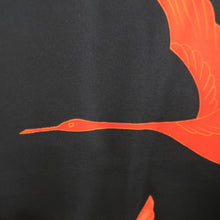 Load image into Gallery viewer, Haori Jacket Black Crane Birds Silk #10816E1