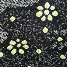 Load image into Gallery viewer, Haori Jacket Vintage(1950-1980) Black Shibori Ryusui Flower Silk #10024C4