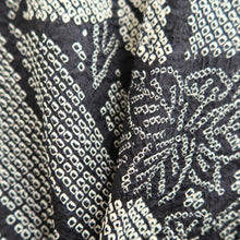 Load image into Gallery viewer, Haori Jacket Vintage(1950-1980) Black Full Shibori Lily Silk #10925F1