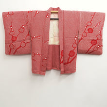 Load image into Gallery viewer, Haori Jacket Vintage(1950-1980) Red Full Shibori Ume Branch Silk #10235E2