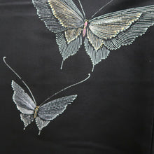 Load image into Gallery viewer, Haori Jacket Vintage(1950-1980) Black Butterfly Silk #9621H5