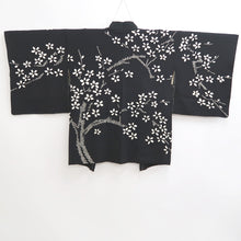 Load image into Gallery viewer, Haori Jacket Vintage(1950-1980) Black Shibori Branch Silk #10935F1