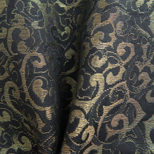 Load image into Gallery viewer, Haori Jacket Vintage(1950-1980) Black Gold Karakusa Silk #10114D2