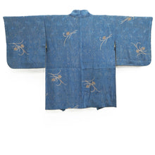 Load image into Gallery viewer, Haori Jacket Vintage(1950-1980) Blue Mokume Flower Silk #10586C1