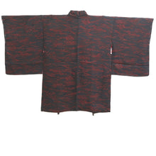 Load image into Gallery viewer, Haori Jacket Vintage(1950-1980) Black Red Wave Silk #11067A4