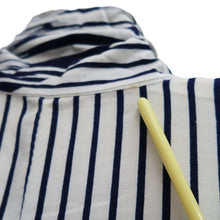 Load image into Gallery viewer, Yukata Vintage(1950-1980) White Navy Curling Wave Cotton #10487B1