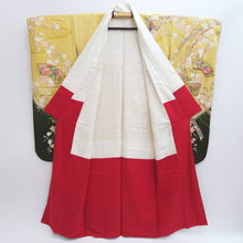 Load image into Gallery viewer, Furisode Light Yellow brown Plum blossom Branch Silk #9680J3