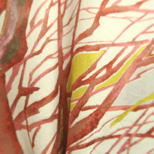 Load image into Gallery viewer, Haori Jacket Vintage(1950-1980) White Red Vermillion Tree Silk #10946F2