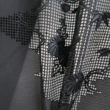 Load image into Gallery viewer, Haori Jacket Vintage(1950-1980) Black See-Through Chrysanthemum Silk #10636C4