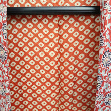 Load image into Gallery viewer, Haori Jacket Vintage(1920-1950) Red Chirimen Floral pattern Silk #11045A3