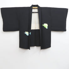Load image into Gallery viewer, Haori Jacket Vintage(1950-1980) Black Butterfly Roketsu-Zone Silk #10175D4