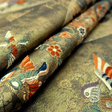 Load image into Gallery viewer, Fukuro Obi Gold Bird Silk BB331V9