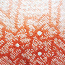 Load image into Gallery viewer, Haori Jacket Reddish Orange Pink Gradation Full Shibori Flower Silk #10716D2