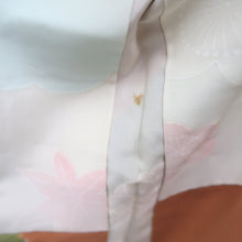 Load image into Gallery viewer, Haori Jacket Salmon Pale Yellow Pale Green Shibori Mountain Silk #10857E3