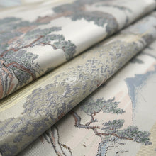 Load image into Gallery viewer, Fukuro Obi Gold White Off white Landscape Silk BB337V9