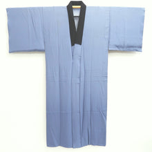 Load image into Gallery viewer, Men's Juban Grayish Blue Dragon Wave Silk #10298E5