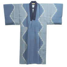 Load image into Gallery viewer, Men's Juban Light Blue Gray Tatewaku Silk #10877E4