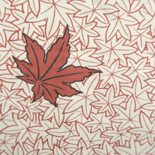 Load image into Gallery viewer, Haori Jacket Vintage(1950-1980) White Light Red Maple Leaf Silk #10616C3