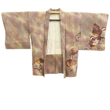 Load image into Gallery viewer, Haori Jacket Vintage(1950-1980) Brown Full Shibori Kiku Maple Leaf Silk #10926F1