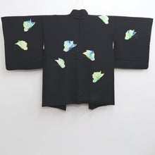 Load image into Gallery viewer, Haori Jacket Vintage(1950-1980) Black Butterfly Roketsu-Zone Silk #10175D4