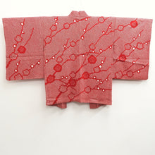 Load image into Gallery viewer, Haori Jacket Vintage(1950-1980) Red Full Shibori Ume Branch Silk #10235E2