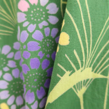 Load image into Gallery viewer, Yukata Green Flower Cotton #10760D3