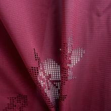 Load image into Gallery viewer, Haori Jacket Wine red Sheer Floral pattern Silk #10967F3