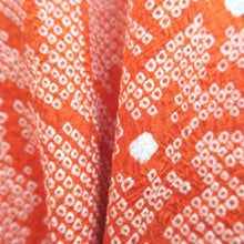 Load image into Gallery viewer, Haori Jacket Reddish Orange Pink Gradation Full Shibori Flower Silk #10716D2