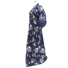Load image into Gallery viewer, Yukata Navy White See-Through Cotton #10761D3