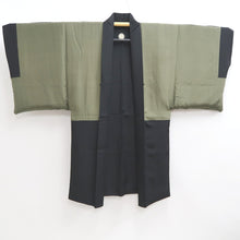 Load image into Gallery viewer, Men's Haori Vintage(1950-1980) Black Dragon Landscape Habutae Silk #10642C4