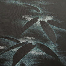 Load image into Gallery viewer, Haori Jacket Black Bamboo leaf Silk #10826E2