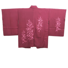 Load image into Gallery viewer, Haori Jacket Magenta Flower Silk #10686D1