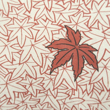 Load image into Gallery viewer, Haori Jacket Vintage(1950-1980) White Light Red Maple Leaf Silk #10616C3