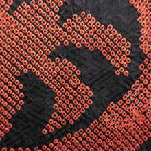 Load image into Gallery viewer, Haori Jacket Vermillion Black Full Shibori Karakusa Silk #10706D2