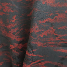 Load image into Gallery viewer, Haori Jacket Vintage(1950-1980) Black Red Wave Silk #11067A4