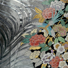Load image into Gallery viewer, Fukuro Obi Silver Gold Bird Peony Ryusui Silk BB345W1
