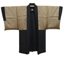 Load image into Gallery viewer, Men's Haori Vintage(1950-1980) Black Montsuki Kanji Landscape Silk #10414A2