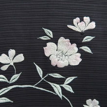Load image into Gallery viewer, Haori Jacket Vintage(1950-1980) Black Fully Embroidered Peony Silk #10160D4