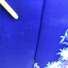 Load image into Gallery viewer, Furisode Blue Flower Silk #10546B3