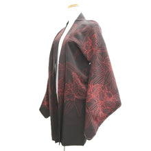 Load image into Gallery viewer, Haori Jacket Blackish Brown Iris Silk #11078A5
