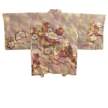 Load image into Gallery viewer, Haori Jacket Vintage(1950-1980) Brown Full Shibori Kiku Maple Leaf Silk #10926F1