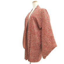 Load image into Gallery viewer, Haori Jacket Vintage(1950-1980) Reddish Brown Flower Silk #10587C1